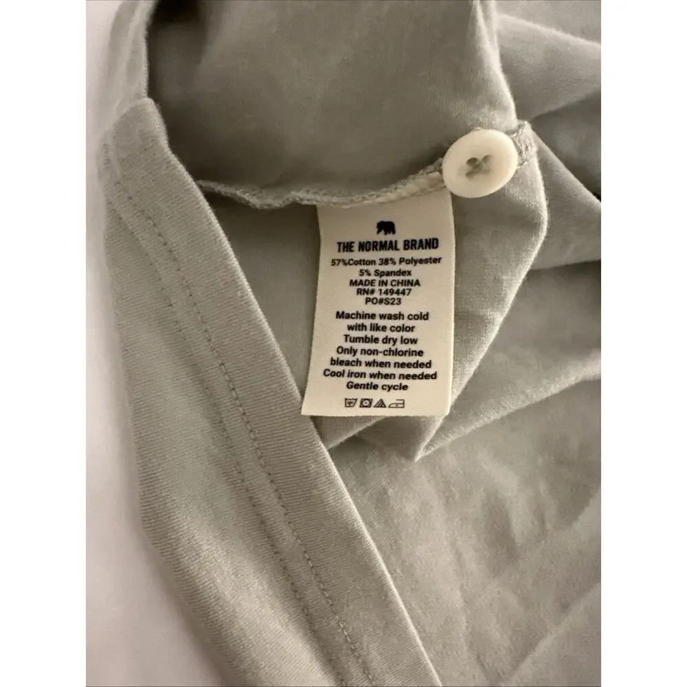 The Normal Brand Womens Polo Shirt Mini Dress Size S Green Blue Short Sleeve NEW - Picture 7 of 10